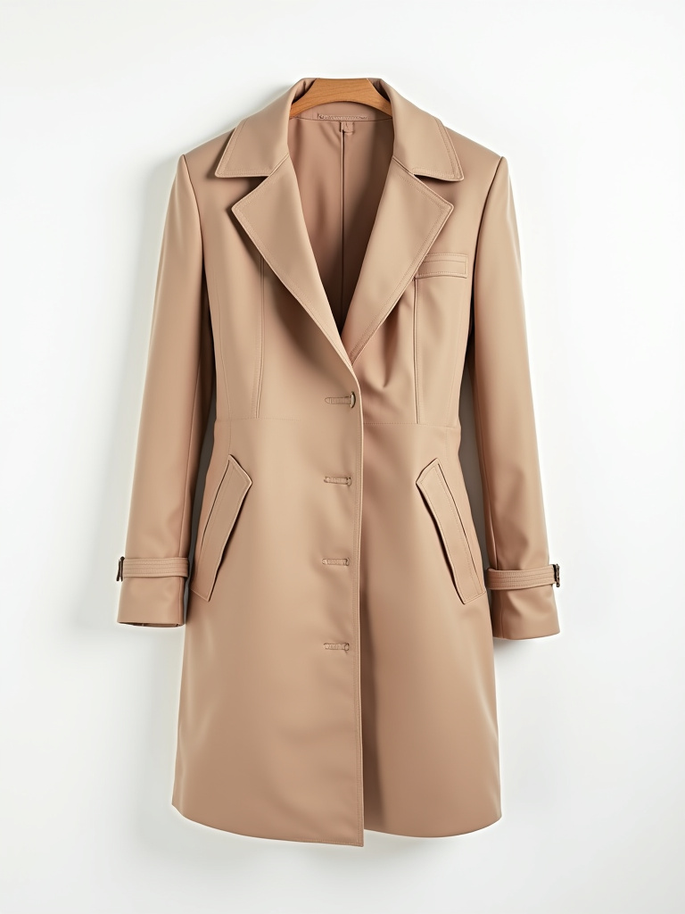 Manteau beige clair et camel
